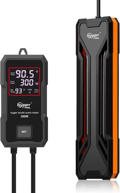 Hygger digital submersible aquarium heater front view