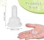 Gatuida newborn rabbit nursing nipples highlighting the universal dimensions and non toxic material profile.