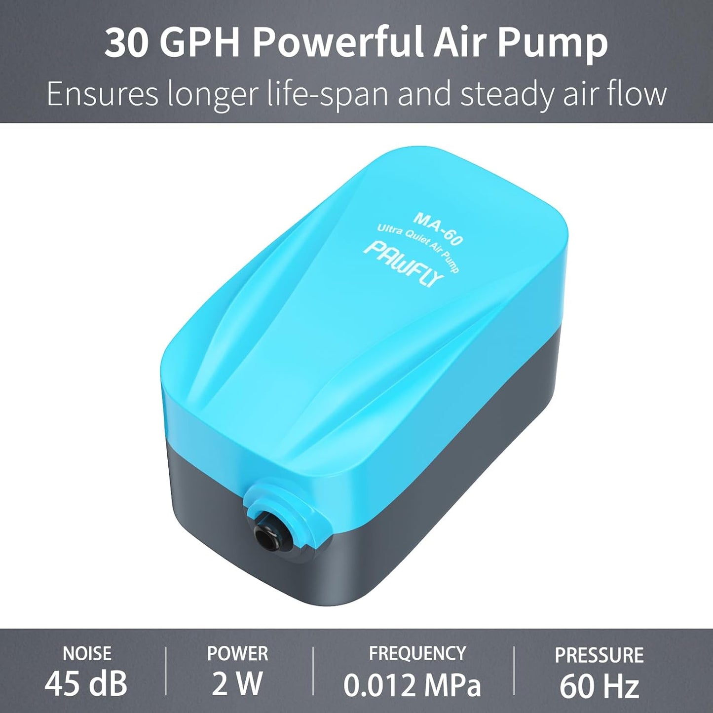 Pawfly air pump kit with accessories and airline tubing