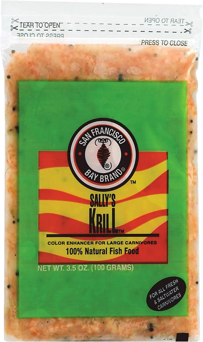 San Francisco Bay Brand Frozen Krill nutritional information label