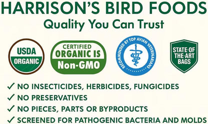 Authentic Harrison's Nuggies organic bird treats packaging
