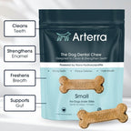 Arterra Pet Science dog dental snack showcasing texture and thickness