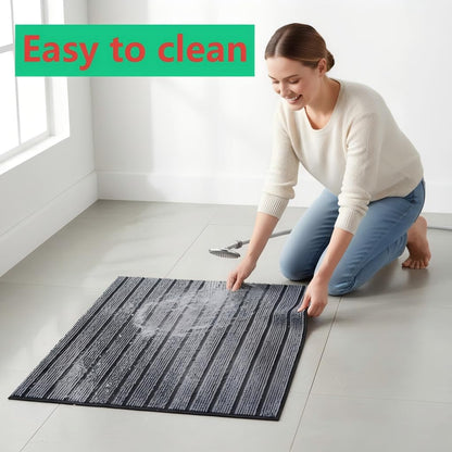 Dog Crate Mat 47"x32" Extra Thick Waterproof Non-Slip Kennel Pad, Absorbent Striped Design for Under Crate, Reusable & Washable Dog Mat for Crate - Image 9