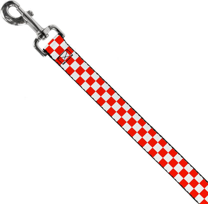 Close up of Buckle-Down checkered dog leash steel snap hook