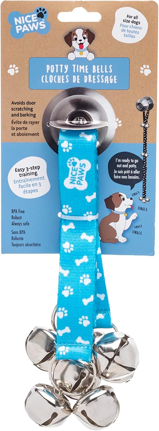 Durable chew-resistant potty training bell for puppies
