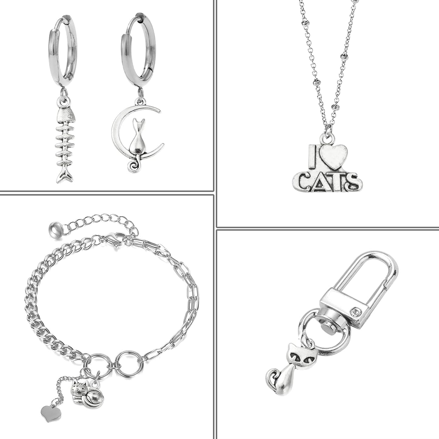 Professional set of animal jewelry charms for custom craft projects