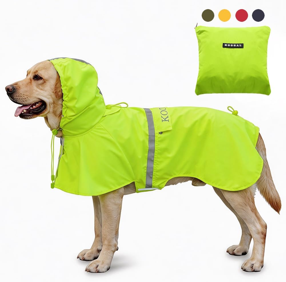Pet Large Dog Raincoat Apparel Poncho Waterproof for Medium Large Sized for Dog Raincoat Clothes Jacket,Dog Rain Jacket (Red,4XL) - Image 12