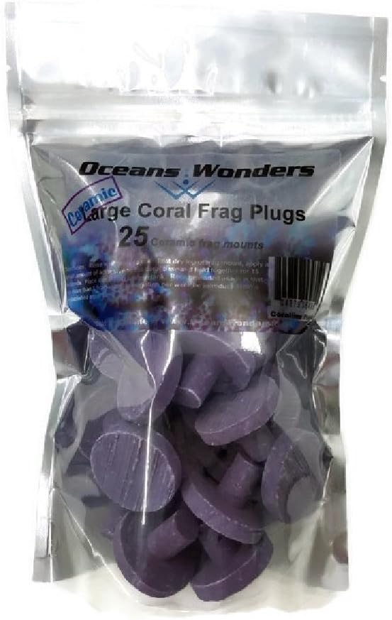 Oceans Wonders Ceramic Coralline Purple Large Frag Plugs front view package