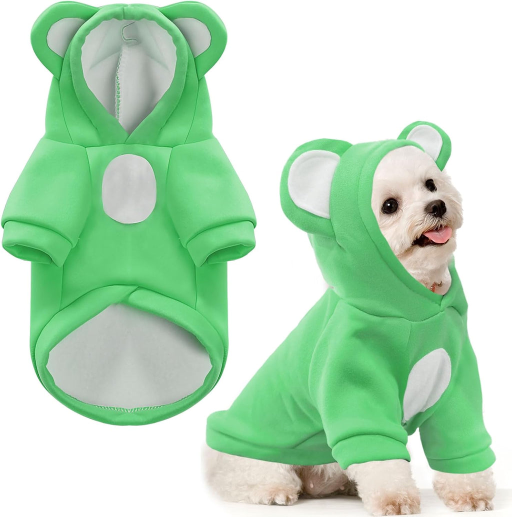 Small Dog Hoodie Soft Warm Fleece Fall Winter Dog Clothes Cute Puppy Sweaters Cat Coat Funny Blank Pullover Doggy Hooded Sweatshirts for Small Dogs Chihuahua Costumes Kitten Outfits(Brown,S) - Image 10