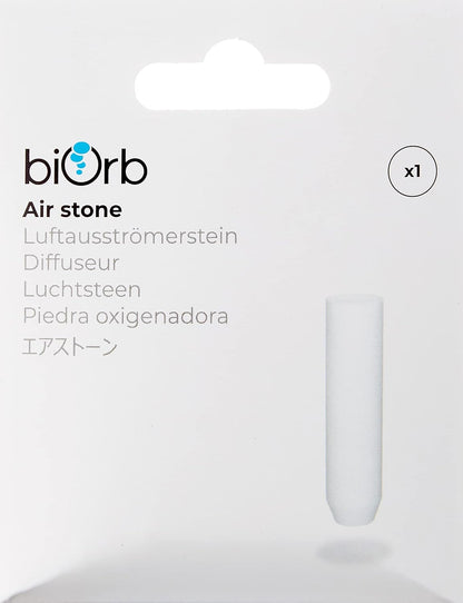 Genuine biOrb aquarium bubble diffuser stone close up displaying the high porosity texture for fine mist creation.