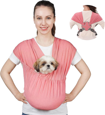 Supet Dog Sling Carrier for Small Pets, Hands Free Cat Sling, Reducing Back Neck Pain Anti-Anxiety Puppy Front, Adjustable Soft Dog Carrying (Grey, Regular 0-9 Lbs) - Image 10