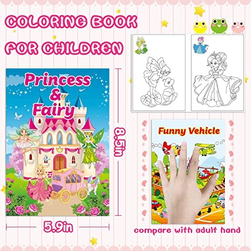 Open page of Kalysky mini activity book displaying the guided reference color pattern for toddlers.