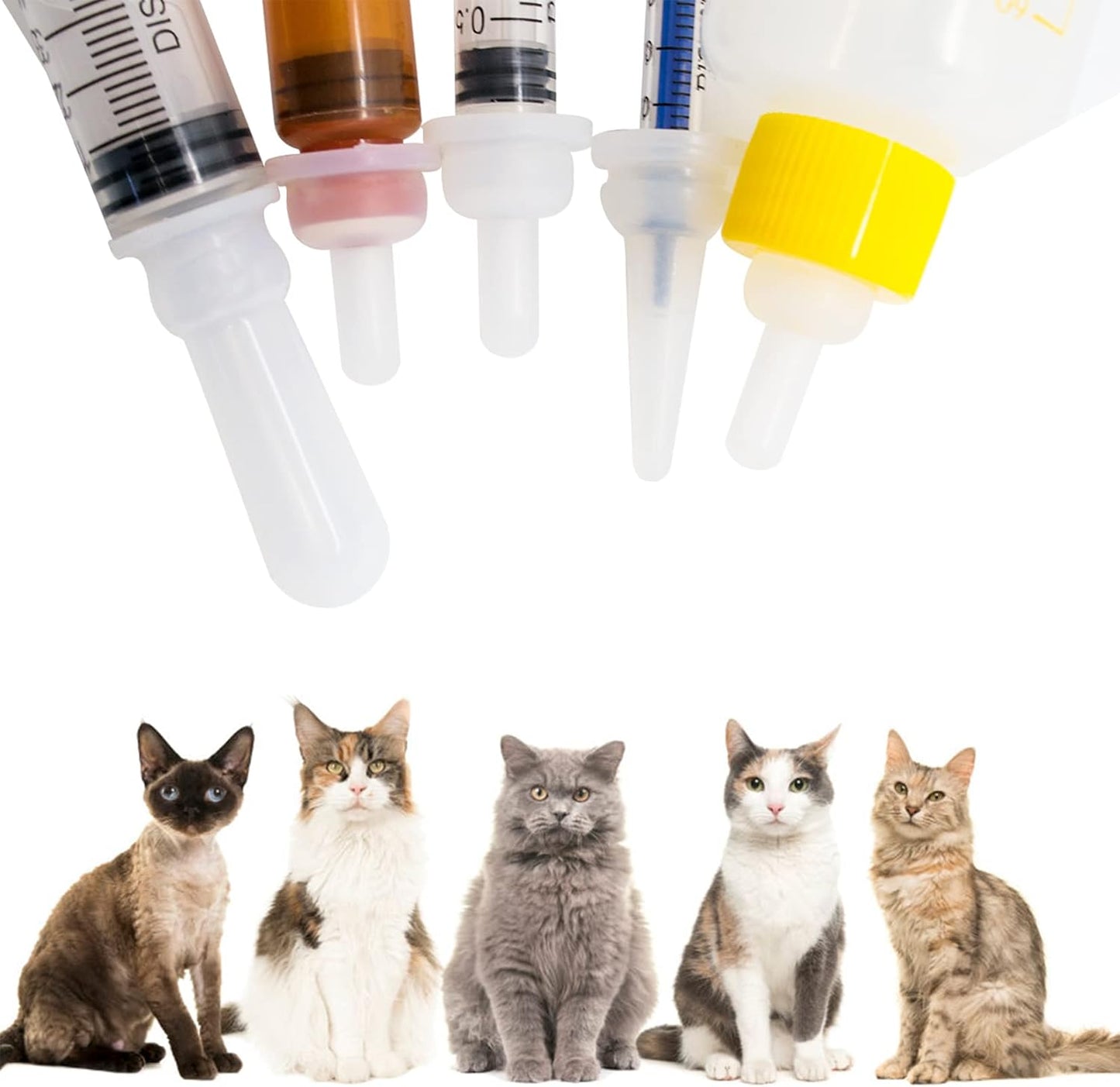 Puppy Kitten Bottle for Nursing, Newborn Baby Dog Cat Rabbit Feeding Bottles with Nipples Feeder Kit - Image 9