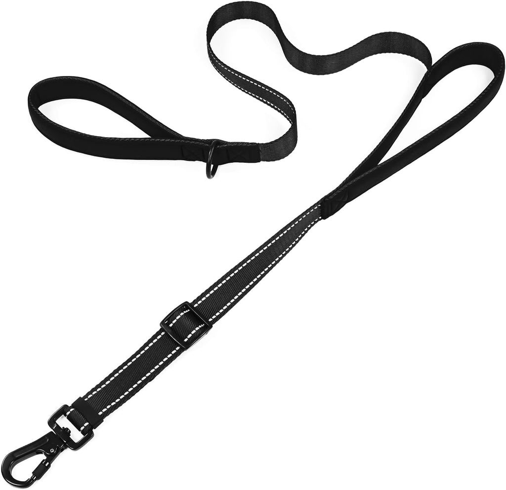 Dog Leash for Large Dogs, Double Handle Heavy Duty Adjustable Leash with Soft Padded Handles, Traffic Control Training Lead for Walking, Running (Pink & Grey Stripe, 6 ft) - Image 14