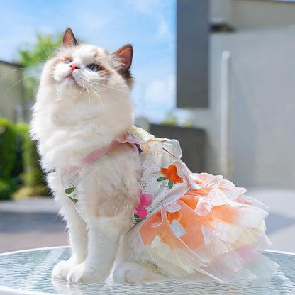 Maruomiki thin pet pettiskirt back view illustrating the lightweight polyester design