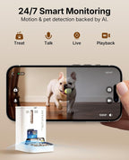 PETKIT smart pet food dispenser close up view of the dual hopper lid and freshness lock mechanism