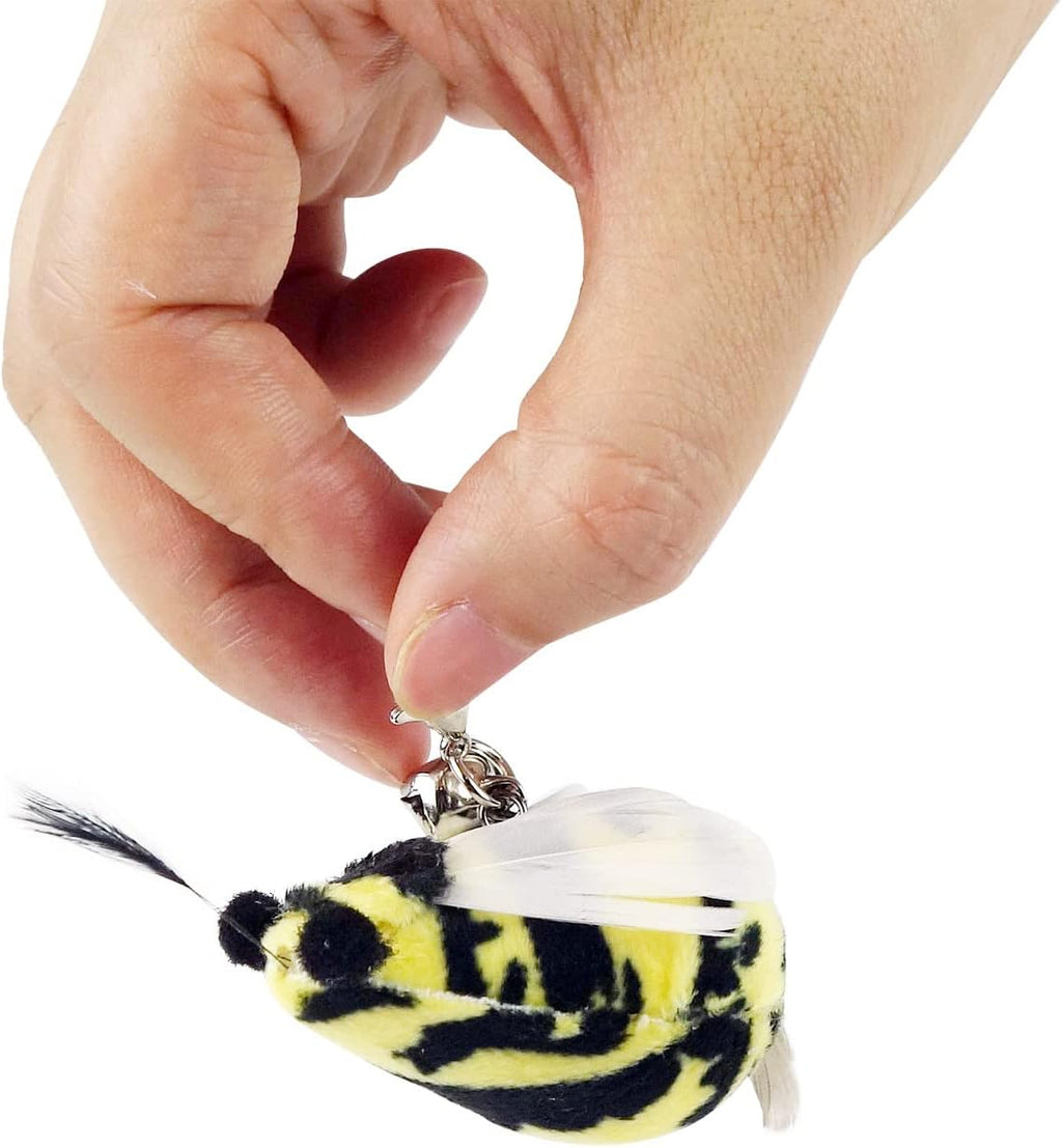 TTcat realistic bird toy replacement pack with lightweight foam body and small attached bell.