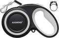 Augwind retractable dog leash white medium size front view