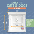 Beacon Hill(R) Interior Cat Door White with Gold accents - Durable Indoor Cat Door for Tall Cats or Dogs, No Flaps, EASY DIY Pet Door, Spacious Large Kitty Door for Cats Up to 25 lbs, by Purrfect Portal - Image 12