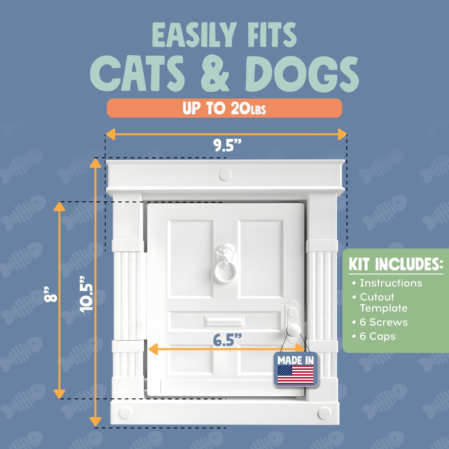 Beacon Hill(R) Interior Cat Door White with Gold accents - Durable Indoor Cat Door for Tall Cats or Dogs, No Flaps, EASY DIY Pet Door, Spacious Large Kitty Door for Cats Up to 25 lbs, by Purrfect Portal - Image 12