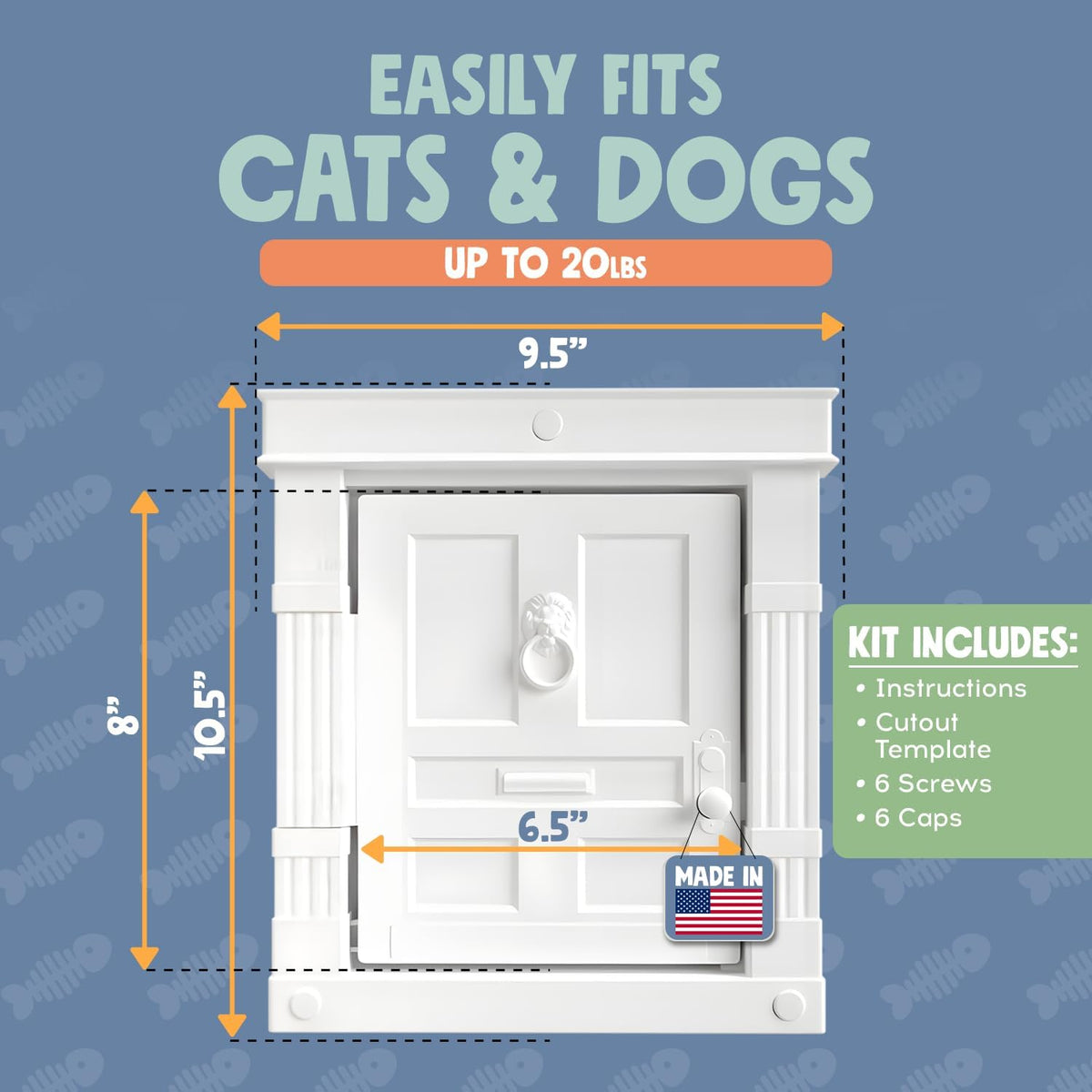Beacon Hill(R) Interior Cat Door White with Gold accents - Durable Indoor Cat Door for Tall Cats or Dogs, No Flaps, EASY DIY Pet Door, Spacious Large Kitty Door for Cats Up to 25 lbs, by Purrfect Portal - Image 12