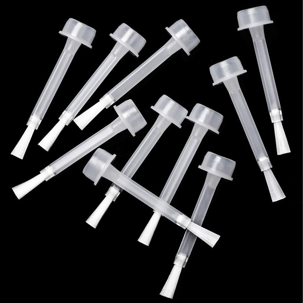AZUREBEAUTY Dip Powder Replacement Liquid Brush pack front view showing ten individual white replacement tips.
