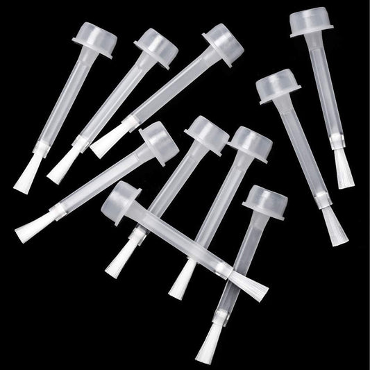 AZUREBEAUTY Dip Powder Replacement Liquid Brush pack front view showing ten individual white replacement tips.