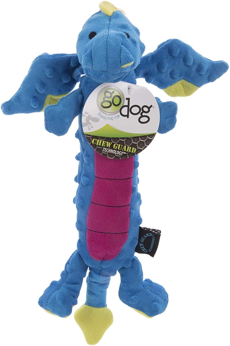 goDog Bubble Plush Dragons Squeaky Dog Toy, Chew Guard Technology - Coral, Large - Image 10