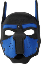 Adult roleplay puppy hood showing adjustable foldable ears