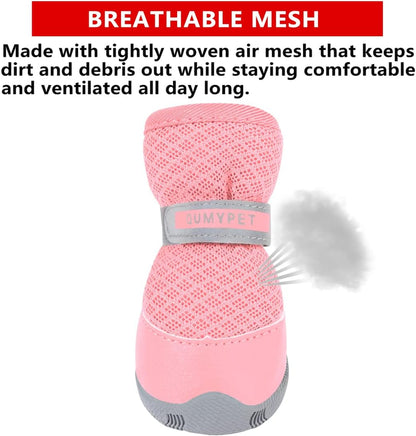 Qumy breathable mesh dog shoes side view