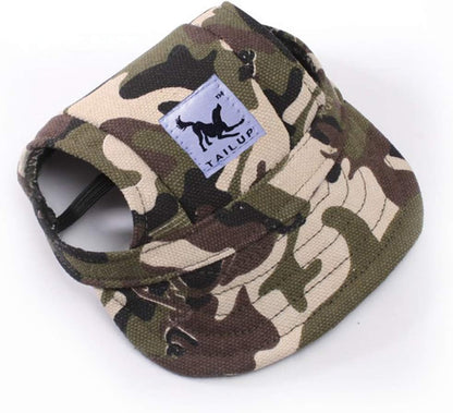 Leconpet Baseball Caps Hats with Neck Strap Adjustable Comfortable Ear Holes for Small Medium and Large Dogs in Outdoor Sun Protection (M, Colour Flower) - Image 12
