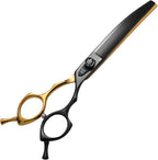 8'' Black Dog Grooming Scissors Goldern Curved Scissors with Ergonomic Offest Handle and Pattern Screw Pet Grooming Trimming Shears Durable and Sharp 440C - Image 11