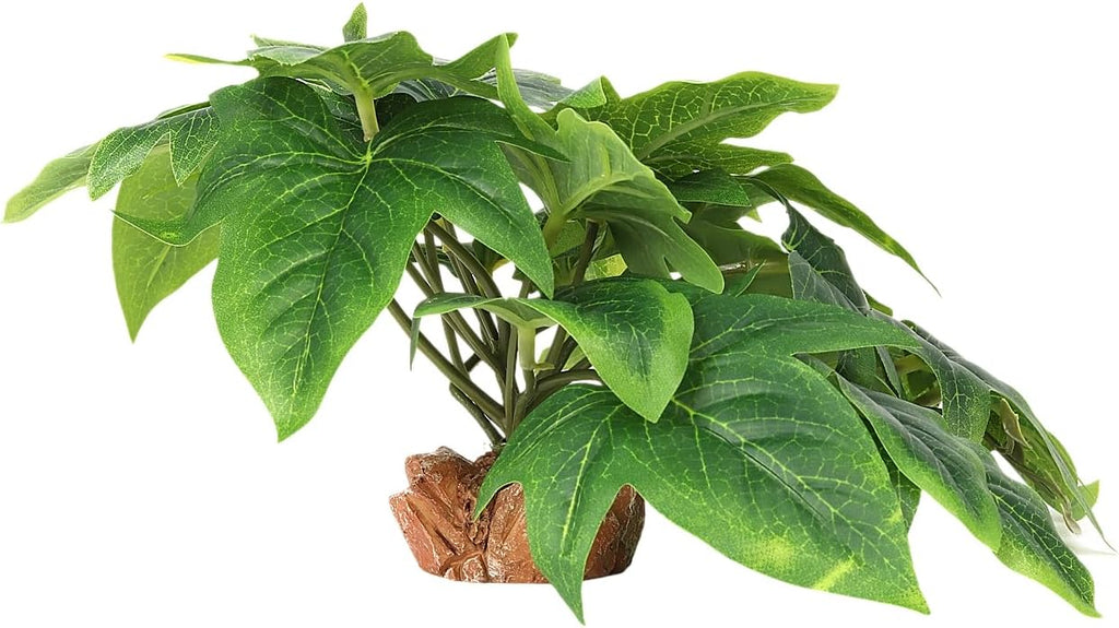 Reptile Plants for Terrarium, Ball Python Tank Decor Accessories fit Bearded Dragon Crested Leopard Gecko Lizard Chameleon Snake Frog Tortoise Hermit Crab - Fake Monstera - Image 10