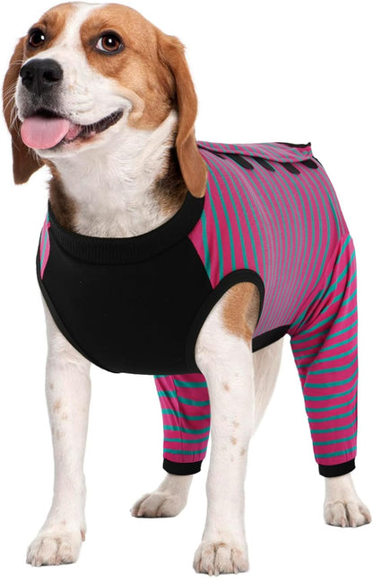 Kuoser Dog Recovery Suit for Back Legs,Soft Dog Surgery Suit with Dog Pants to Stop Licking,Dogs Recovery Sleeve Elbow Protector Pet Surgical Onesie for Abdominal Wounds Dogs Cone Alternative,Pink M - Image 10