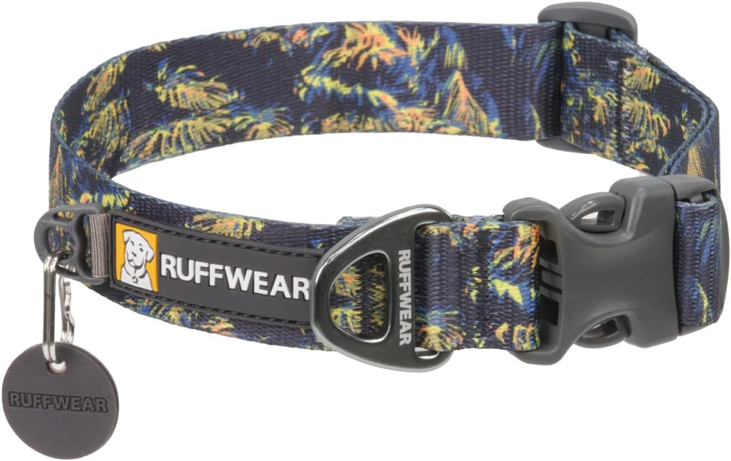 Ruffwear Front Range collar branding and green ombrÃ© pattern