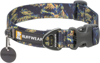 Ruffwear Front Range collar branding and green ombrÃ© pattern