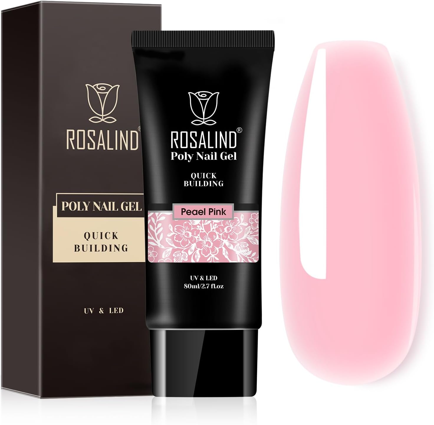 Rosalind Pearl Pink Poly Extension Gel front view tube