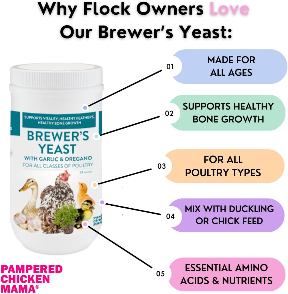 Close up of Pampered Chicken Mama poultry supplement label details