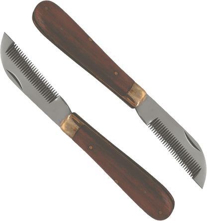 Close up of equine grooming thinning blade mechanism