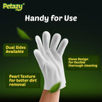 Petazy Pet Glove Wipes for Dogs & Cats - Hypoallergenic Thick Cleaning Gloves with Aloe & Coconut Oil for Paws, Face, Ears & Butt, Instant No Rinse Grooming Wipes to Deodorize and Hydrate, 25 Pack - Image 9
