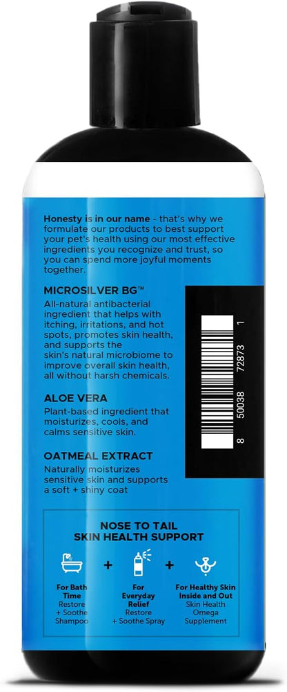 2 in 1 Dog Shampoo and Conditioner - Medicated Cat Shampoo for Itchy Skin Relief, Sensitive Skin Oatmeal Shampoo with Aloe Vera + MicroSilver BG for Hot Spot Treatment, Deodorizing Wash (16oz) - Image 9