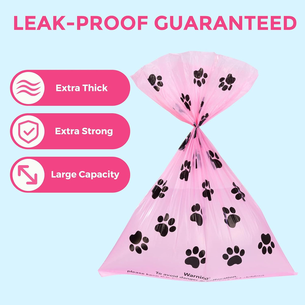 Dyforce pink dog waste bags roll being inserted into bone holder.