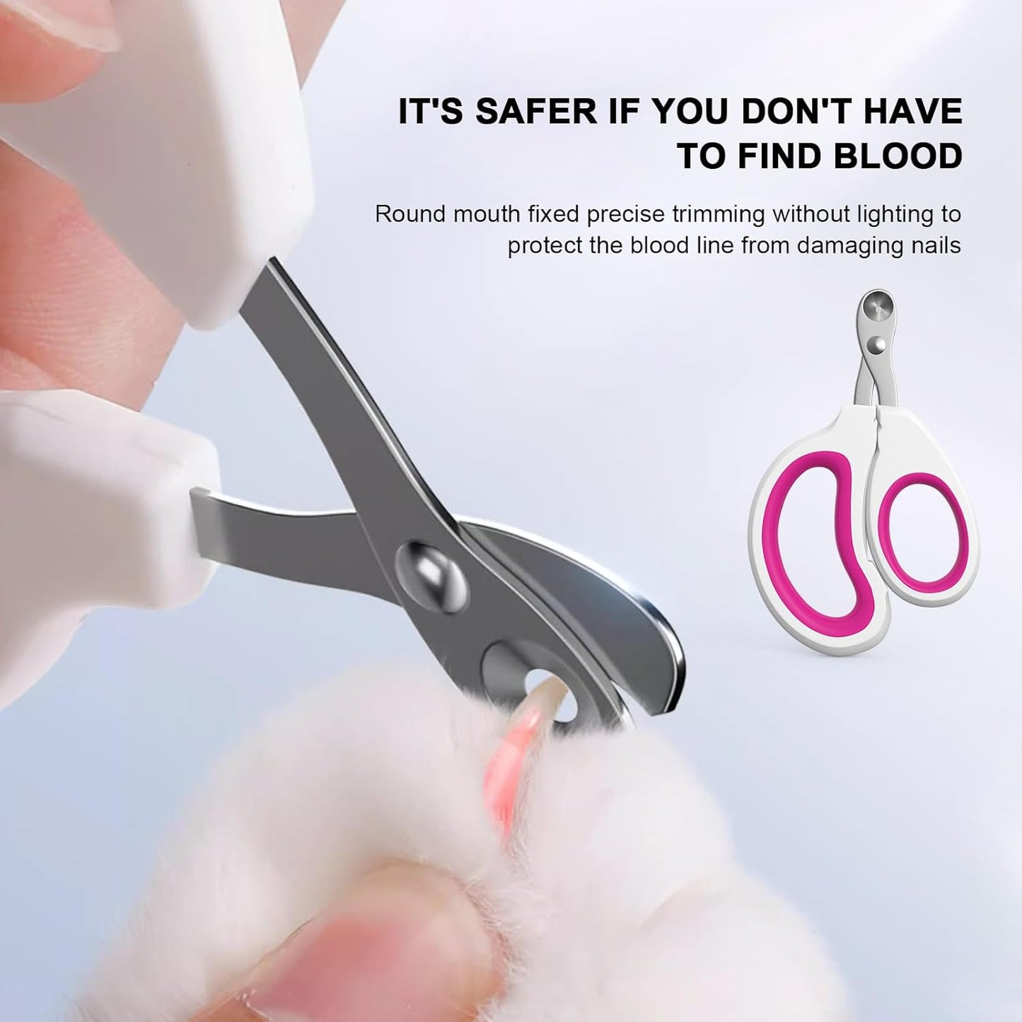 Pink and white pet grooming essential tool for kittens and puppies