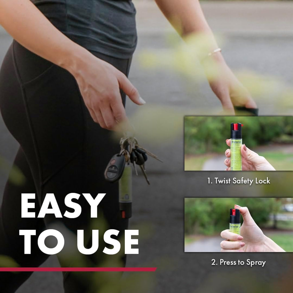 Side profile of SABRE Protector dog spray canister