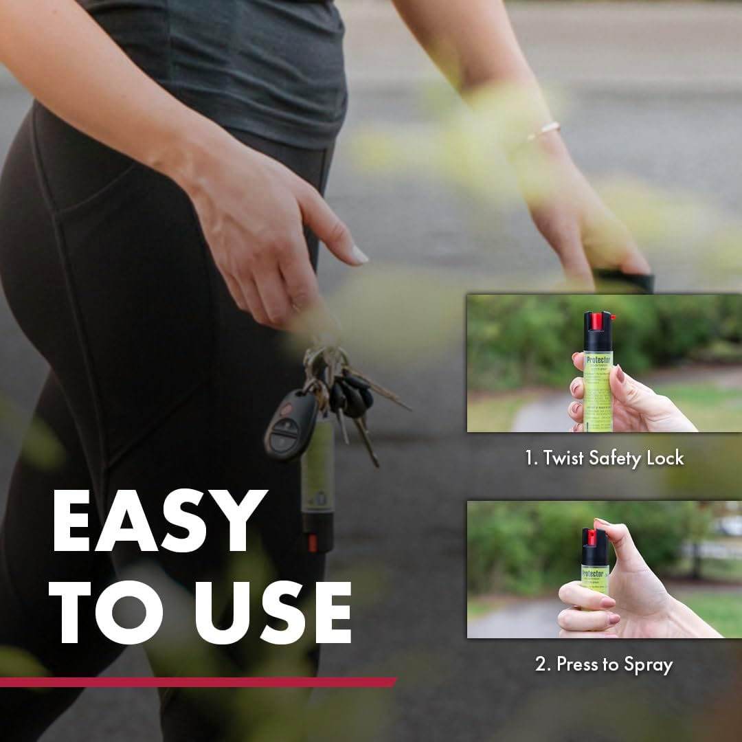 Side profile of SABRE Protector dog spray canister