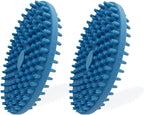 Dog Grooming Brush, Lilpep Pet Shampoo Bath Brush Soothing Massage Rubber Comb with Adjustable Ring Handle for Long Short Haired Dogs and Cats (Blue+Green, pack of 2) - Image 10