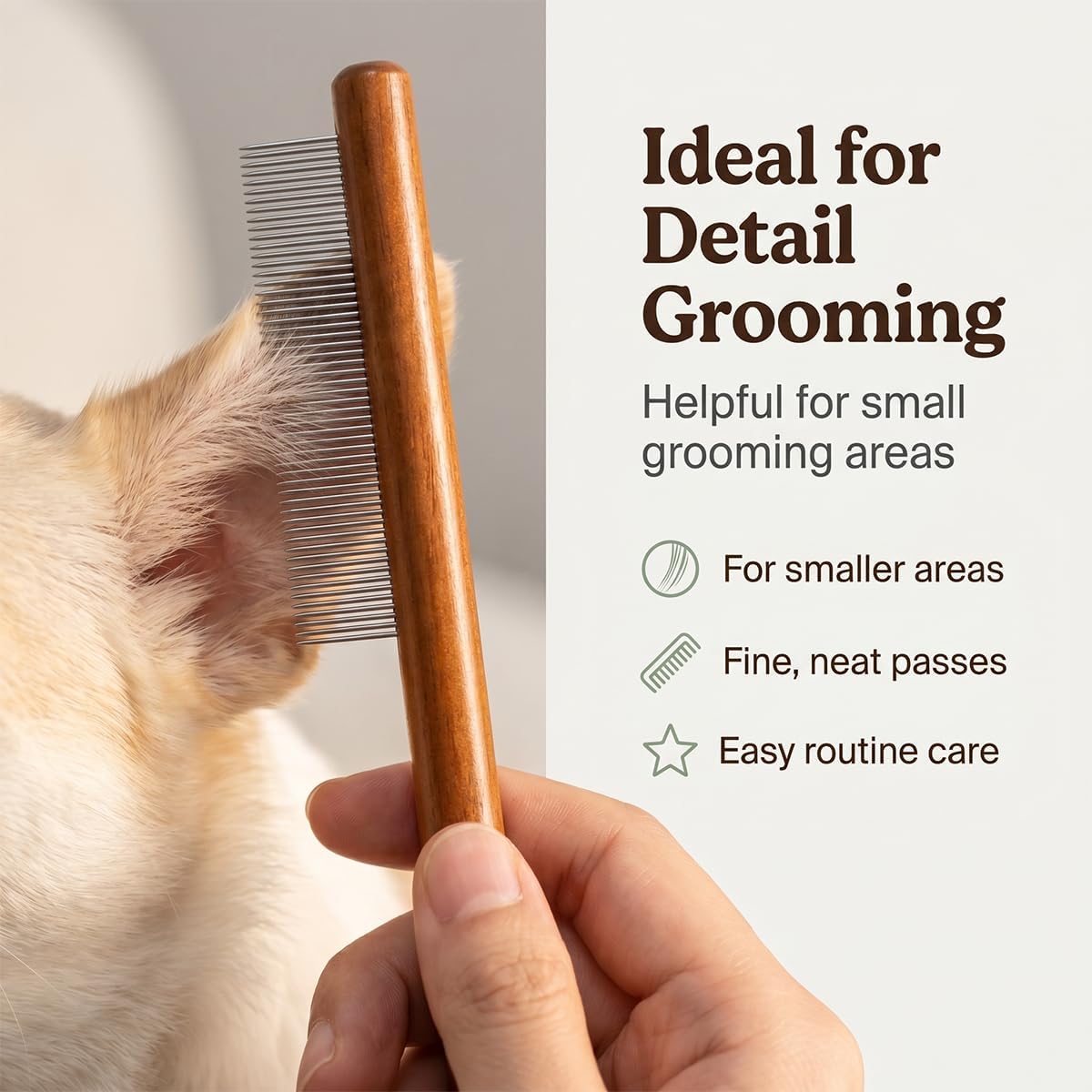 Pet Pro grooming tool teeth detail for knot removal