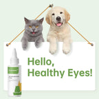 Ancopaws pet eye care solution bottle displaying authentic imported label
