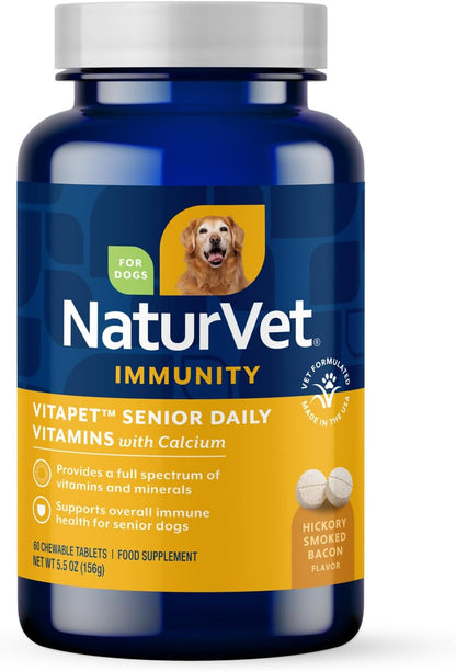 NaturVet VitaPet Senior Daily Vitamin Dog Supplements Plus Glucosamine - Includes Full-Spectrum Vitamins, Minerals - Joint Support for Older, Active Dogs - 120 Ct. Soft Chews - Image 11