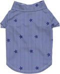 Tangpan striped tropical print dog shirt front view